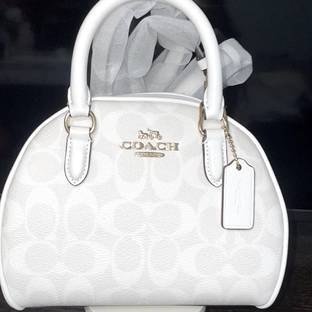 COACH mini satchel off white